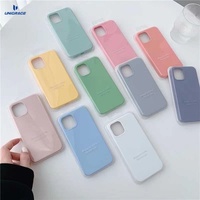 Coque personnalisée pour iPhone avec logo, style officiel original, coque en silicone liquide pour iPhone 12 Pro, coques arrière