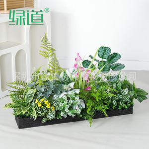 Greenway Artificial Plant Landscaping Combination 30cm-100cm Outdoor Courtyard Flower <b>Box</b> Decoration - Product Image 2