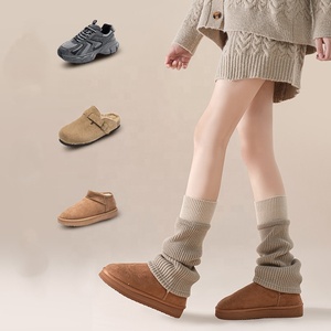 Warm Knitted Wool Winter Leg Warmers for Women School Style Woolen Stackable <strong>Socks</strong> Matching with Boots, Sneakers - Product Image 3
