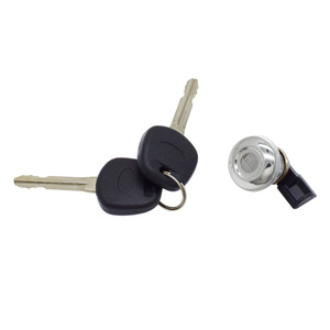 Fuel Filler <b>Cap</b> Lock Cylindrical For Toyota Tundra 2000 2003 With 2 <b>Keys</b> Aluminum Alloy Black - Product Image 1