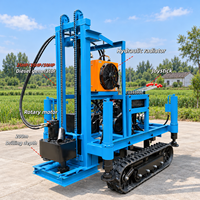 Machine compacte et portable sur chenilles pour le forage de puits d’eau, profondeur de 100 à 200 m, vente directe d’usine, gara