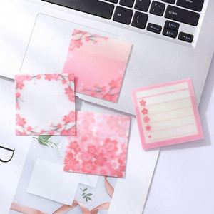 กระดาษโน้ตใส HengXin Sakura พร้อมสมุดโน้ตแบบมีกาวในตัว ขนาด 3*3 ซม. สำหรับนักเรียน - Product Image 4