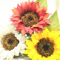 Branches de tournesol artificielles, grande taille, pour la décoration de la maison, les décorations de mariage et les arrangements floraux artificiels