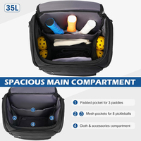Sac bandoulière léger avec sangle réglable, sac de pickleball durable pour raquettes et accessoires, idéal pour les joueurs nomades