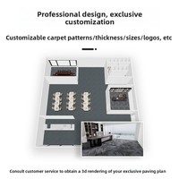 Dalles de moquette de bureau commerciales, grande surface, couverture complète, pour salle de conférence, salle de billard, ignifuges, en PVC acrylique solide
