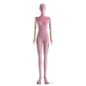 Maniquí de Yoga Femenino de Cuerpo Completo de Fibra de Vidrio Tapizado en Terciopelo de Lujo, en Pose de Pie, para Exhibición de Ropa y Pelucas en Boutiques de Alta Gama - Product Image 6
