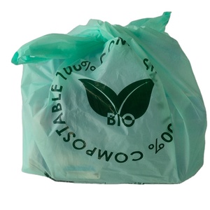 Bolsas de Camiseta Biodegradables de PBAT y PE, Materiales Reciclados, Ecológicas, Compostables, con Grabado Personalizable para Supermercados - Product Image 1