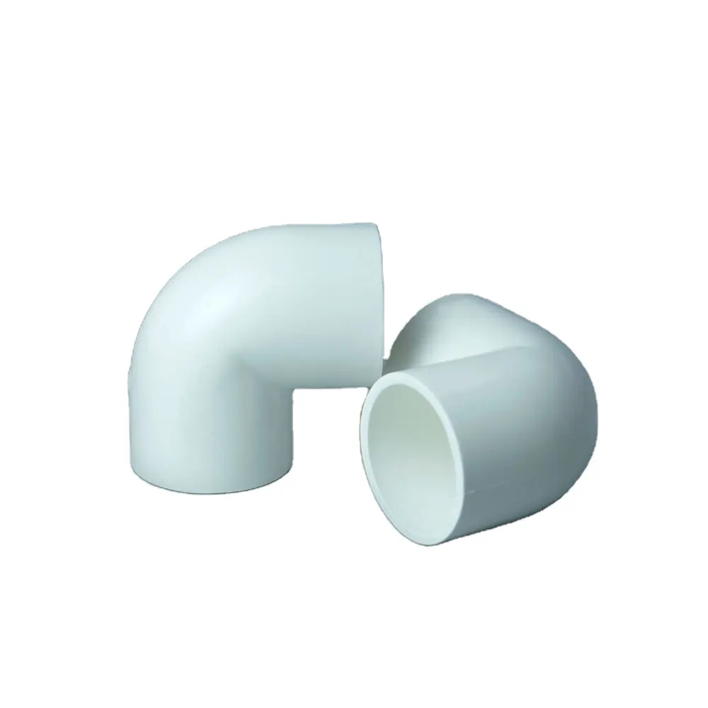 All Size Plastic pvc pipe fitting Connector degre 90 Degree Elbow Pipe For Water Supply And Drain