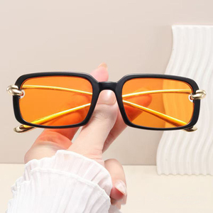 <span class=keywords><strong>Gafas</strong></span> <span class=keywords><strong>de</strong></span> <span class=keywords><strong>Sol</strong></span> Cuadradas <span class=keywords><strong>con</strong></span> Diseño <span class=keywords><strong>de</strong></span> Nudo <span class=keywords><strong>de</strong></span> <span class=keywords><strong>Cuerda</strong></span> y Varillas Metálicas, Estilo Vintage, Protección UV400 para Mujer, Novedad 2026 - Product Image 3