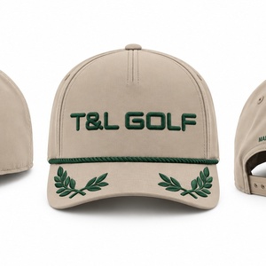<b>Waterproof</b> 5 Panel Semi-Structured Golf Cap Custom Logo Embroidered Rope Cord Snapback Golf <b>Hat</b> <b>for</b> <b>Men</b> Outdoor Sports <b>hats</b> - Product Image 3