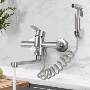 <span class=keywords><strong>Robinet</strong></span> de cuisine haut de gamme durable avec douchette latérale et ensemble combiné à tige allongée pour cuisine moderne - Product Image 1