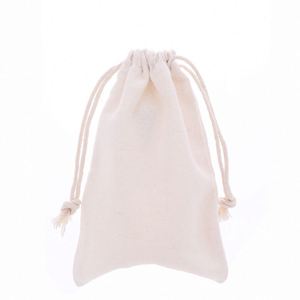 Bolsa de Cordón de Algodón Orgánico Ecológico de 13*18cm para Cosméticos, Joyería, Recuerdos, Manualidades y Regalos - Product Image 2