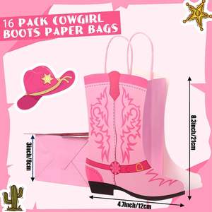 Bolsa <span class=keywords><strong>de</strong></span> Mano con Diseño <span class=keywords><strong>de</strong></span> Botas Vaqueras para <span class=keywords><strong>Despedida</strong></span> <span class=keywords><strong>de</strong></span> <span class=keywords><strong>Soltera</strong></span>, Decoración <span class=keywords><strong>de</strong></span> Mesa con Temática <span class=keywords><strong>Vaquera</strong></span>, Accesorios y Bolsas <span class=keywords><strong>de</strong></span> Regalo para Cumpleaños - Product Image 3