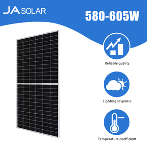 Modules photovoltaïques Ja Solar 605W N-Type MBB Bifacial Mono PERC à demi-cellules double vitrage 580W 585W 600W pour la maison - Product Image 4
