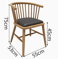 Ensemble de table et chaises de restaurant moderne en bois carré avec mousse haute densité durable pour café, salon de thé et autres lieux de restauration