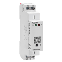 Untuk GRT8-TS2-240 Miniatur AC/DC 24V-240V 2SPDT Relay Kontrol Waktu Otomatis Manual Tertutup untuk Saklar Tangga untuk Menghidupkan/Mematikan