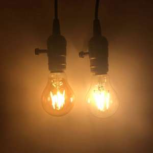 <span class=keywords><strong>Ampoule</strong></span> <span class=keywords><strong>LED</strong></span> en verre ambré et transparent, Style Edison, <span class=keywords><strong>Filament</strong></span> variable A19 4w = <span class=keywords><strong>40W</strong></span>, blanc chaud équivalent 2700K, <span class=keywords><strong>ampoule</strong></span> <span class=keywords><strong>LED</strong></span> <span class=keywords><strong>E27</strong></span> - Product Image 1