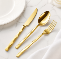 Ensemble de couverts modernes en acier inoxydable, cuillères, fourchettes, couteaux argentés, vaisselle de restaurant à bas prix, argenterie pour la maison et les fêtes