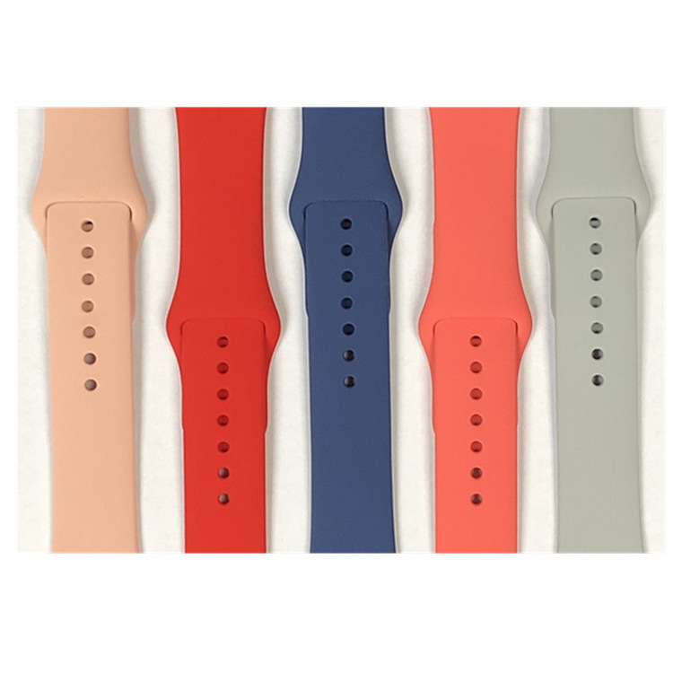 Silicone Strap for Apple Sports Watch Monochrome Band for 1-7 Generation in Stock for Foreign Trade