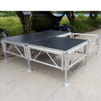 Système de scène en aluminium portable, hauteur réglable, antidérapant, imperméable pour concerts, festivals, événements d'entreprise