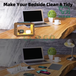 Phổ biến không dây sạc Dock Trạm điện thoại di động chủ 4 trong 1 tre gỗ Bàn tổ chức - Product Image 6