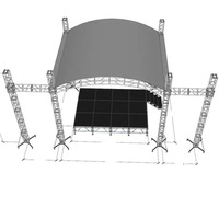 Estructura de Aluminio para Iluminación de Escenario, Truss de Techo Arqueado de 40 Pies, para Eventos al Aire Libre