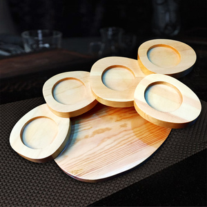 Bộ Đồ Ăn Lẩu Bằng Gỗ Sáng Tạo, Đế Bằng Tre Thông Để Bày Đồ Ăn Nhẹ Tráng Miệng Bằng Gỗ Đĩa Sashimi <span class=keywords><strong>Sushi</strong></span> - Product Image 4