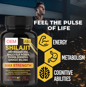 食品グレードShilajitカプセル天然エネルギーブースター性能回復発電所エネルギー活力強化ハーバルサプリメント - Product Image 2