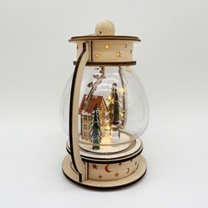 Plywood Laser Cut Hanging Christmas Light up <strong>Lantern</strong> - Product Image 3