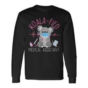 T-shirt à manches longues Koala-Fied pour assistants médicaux destiné aux professionnels de la santé - Product Image 1