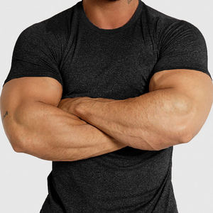 חולצת טי קצרה לגברים לאימוני ריצה וחדר כושר, ייבוש מהיר, צווארון עגול, חולצת טי בהתאמה אישית לחדר כושר - Product Image 1