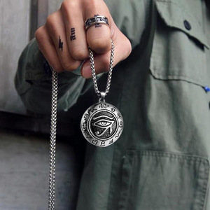 Collar con Colgante del <span class=keywords><strong>Ojo</strong></span> de Horus, Símbolo <span class=keywords><strong>Egipcio</strong></span> Antiguo, Collar para Hombre, Colgantes, Amuletos - Product Image 5