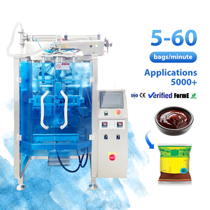 Machine d'emballage VFFS avec remplisseur à piston pour sauces à haute viscosité – Pâte de haricot, Huile de piment, Sambal – Scellage résistant à l'huile - Product Image 1