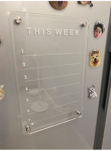 Tableau de calendrier en plexiglas transparent effaçable à sec personnalisé calendrier magnétique mural tableau mémo calendrier magnétique en acrylique pour réfrigérateur - Product Image 6