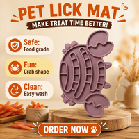 Plateau d'alimentation lente pour animaux de compagnie en forme de crabe, en silicone, multi-compartiments, gamelle de puzzle, qualité alimentaire, anti-glouton, pour chiens et chats
