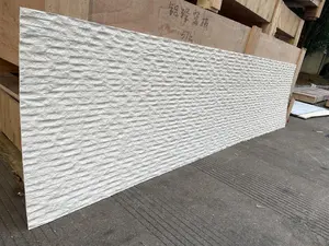 Natural Stone Powder Wall Panels Large Plate 600*2400*3-5mm Bendable Soft Stone Cement Stone Coarse Vein Limestone A1Fireproof