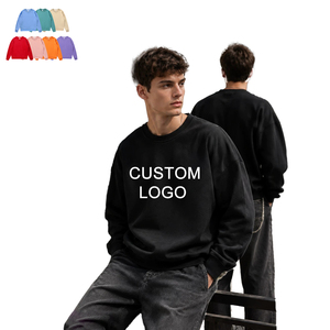 เสื้อสเวตเชิ้ตคอกลมสตรีทแวร์คุณภาพสูง ผ้าฝ้ายหนานุ่ม เฟรนช์เทอร์รี่ สกรีนโลโก้ได้ตามสั่ง เสื้อโอเวอร์ไซส์แบบเรียบ - Product Image 1