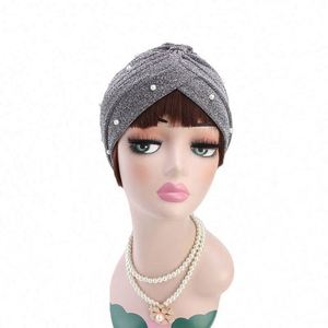 Wholesale Fashion Multifunction Women's Twist Turban Headwrap Stitching Knotted Headscarf Polyester Muslim <b>Hat</b> - Product Image 2