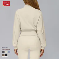 Veste de sport polyvalente ample pour femme grande taille, automne-hiver, pour activités de plein air, course à pied, manches longues, Spandex/Nylon