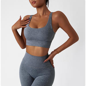 Ensemble de yoga à impression irrégulière nouvellement conçu Ensemble de fitness nu pour le dos Ensemble de course en plein air camouflage et antichoc - Product Image 4