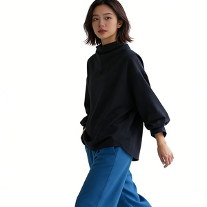 Nouveau sweat-shirt décontracté pour femme, pull à col haut, sweat-shirt oversize tendance - Product Image 2