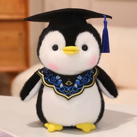 Pingouin en peluche moelleux de 22 cm, animal marin en peluche, pingouin pour cadeau de saison de remise des diplômes