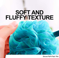 Boule de bain personnalisée avec logo, exfoliante, loofahs de douche, boule en maille, puff de bain, puff de douche pour hommes et femmes