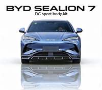 Kit carrosserie neuf 2024 2025 BYD Sealion 7 07 en PP, comprenant lèvre avant, jupes latérales, diffuseur arrière et spoiler, noir brillant, à clipser