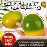 Blocs de construction en caoutchouc souple en forme de mangue, changeant de couleur, à son claquant, anti-stress, pour bricolage