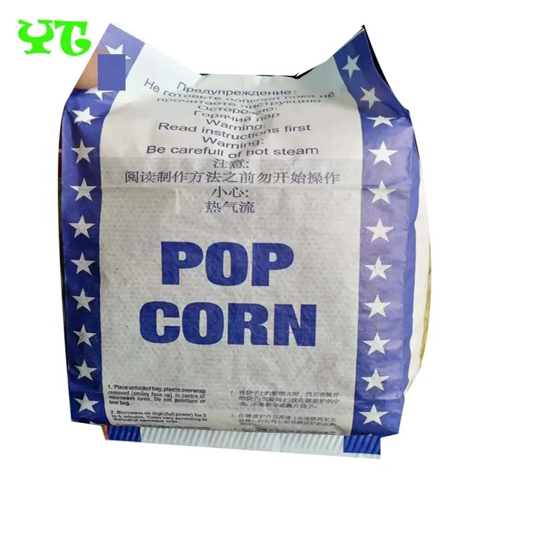 Sacs à Popcorn pour micro-onde, 120 sacs en papier imprimé personnalisé pour Popcorn, emballage