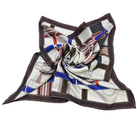 Foulards en soie pour cheveux à imprimé numérique personnalisé, design tendance, 100% soie twill, carré, pour femme