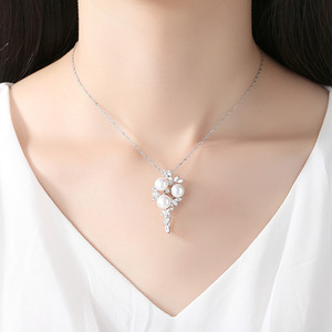 Nuevo Collar con Colgante de Perla Natural de Agua Dulce en Plata de Ley S925: Joyería de Diseño para Mujer al por Mayor - Product Image 4
