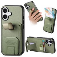 Étui de téléphone portefeuille de luxe en PU Fierre Shann avec porte-cartes et dragonne pour iPhone 16 Pro