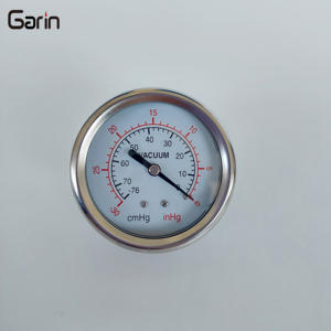 เกจวัดความดันสุญญากาศแบบเติมของเหลวตัวเรือนสเตนเลสสตีลมี1/4มม. 63มม. พร้อมตัวยึดรูปตัวยู - Product Image 2